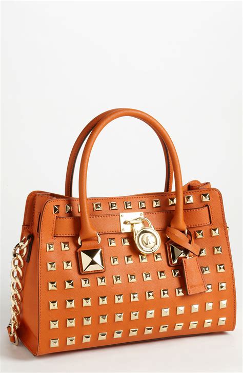 hamilton studded bag michael kors|Michael Kors Hamilton satchel bag.